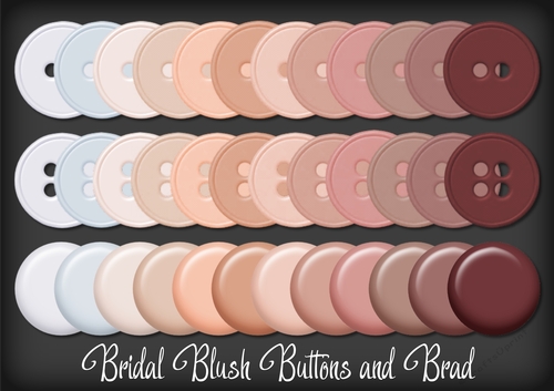 Bridal Blush Buttons and Brad