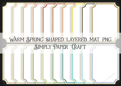 Warm Spring Shaped Layered Mat PNG