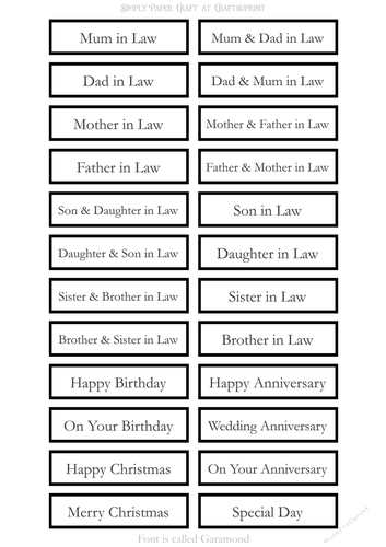 In Laws Sentiment Sheet 4