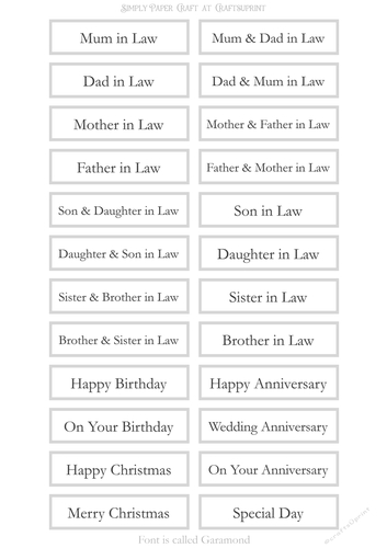In Laws Sentiment Sheet 5