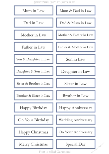 In Laws Sentiment Sheet 7