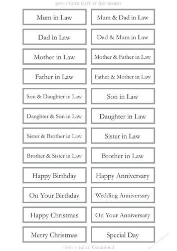 In Laws Sentiment Sheet 11