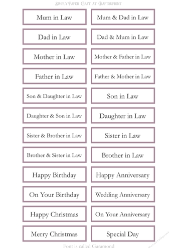 In Laws Sentiment Sheet 12