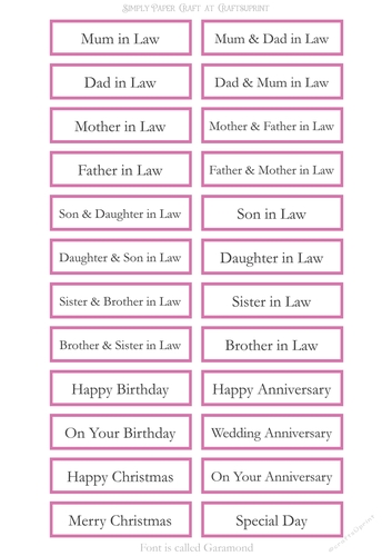 In Laws Sentiment Sheet 14