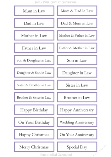 In Laws Sentiment Sheet 15