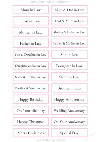 In Laws Sentiment Sheet 18