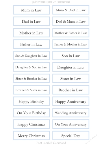 In Laws Sentiment Sheet 19