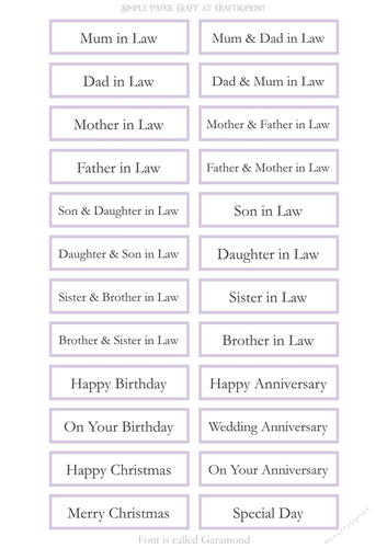 In Laws Sentiment Sheet 20