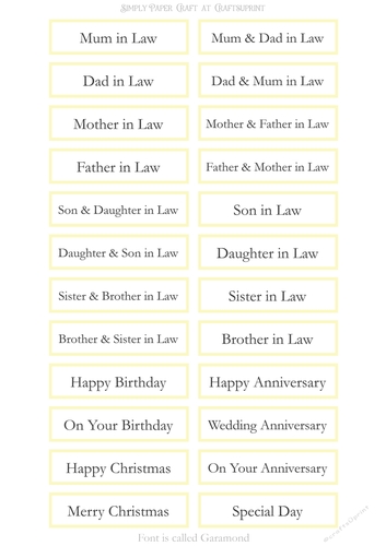 In Laws Sentiment Sheet 21