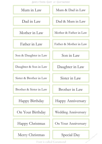 In Laws Sentiment Sheet 22