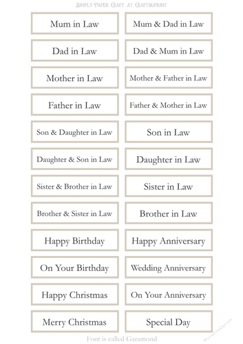 In Laws Sentiment Sheet 23