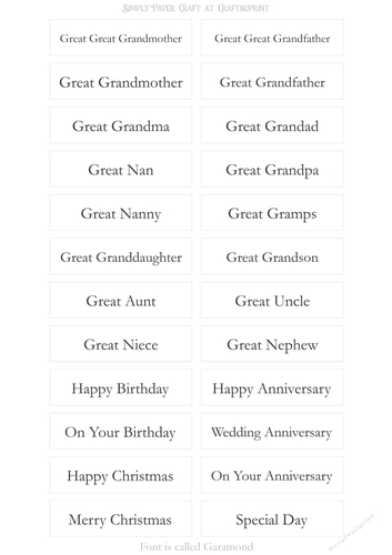 Great Relatives Sentiment Sheet 1