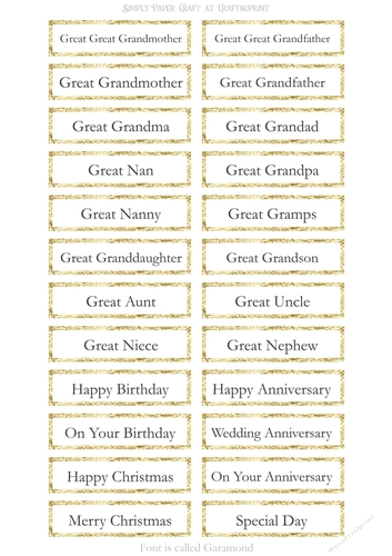 Great Relatives Sentiment Sheet 2