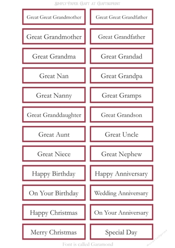 Great Relatives Sentiment Sheet 8