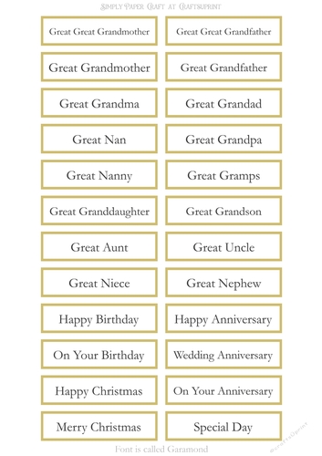 Great Relatives Sentiment Sheet 9