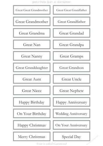 Great Relatives Sentiment Sheet 11