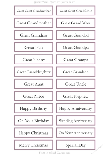 Great Relatives Sentiment Sheet 12