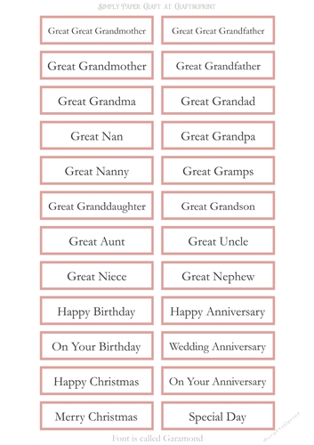 Great Relatives Sentiment Sheet 13