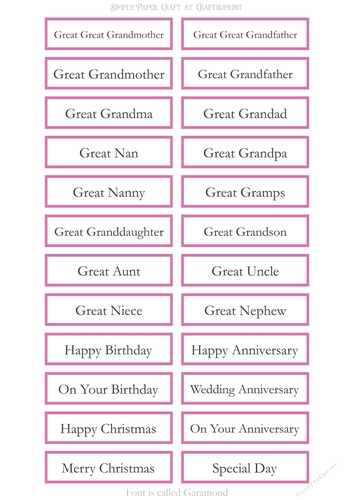 Great Relatives Sentiment Sheet 14