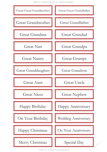 Great Relatives Sentiment Sheet 16