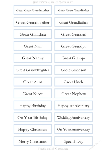 Great Relatives Sentiment Sheet 19