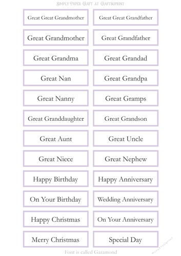 Great Relatives Sentiment Sheet 20
