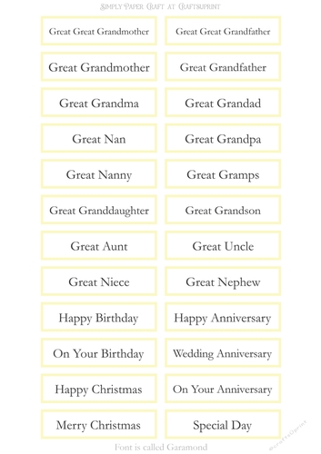 Great Relatives Sentiment Sheet 21