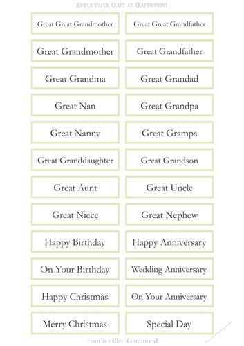 Great Relatives Sentiment Sheet 22