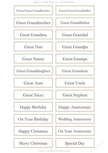 Great Relatives Sentiment Sheet 23