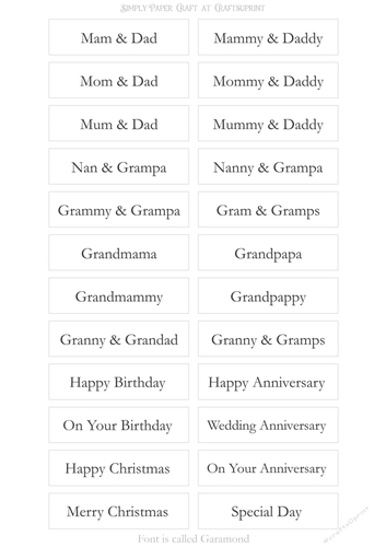 Alternative Older Relatives Sentiment Sheet 1