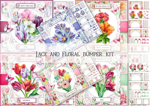 Lace and Floral Bumper Kit