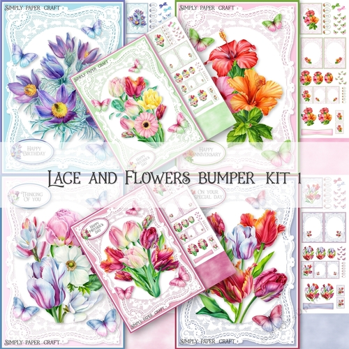 Lace and Flowers Bumper Kit 1