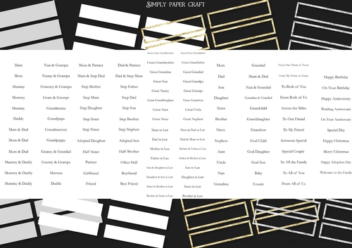 Family Titles and Sentiment Tiles DR PNG