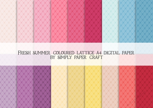 Fresh Summer Coloured Lattice A4 Digital Paper