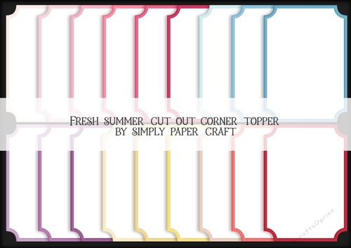 Fresh Summer Cut Out Corner 7x5 Topper PNG