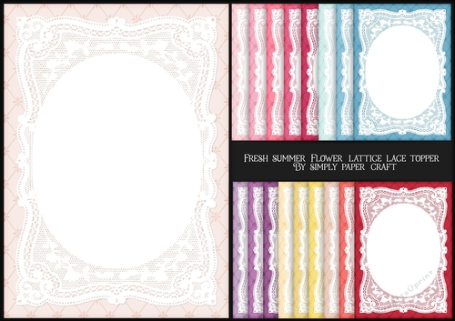 Fresh Summer Flower Lattice Lace Topper JPG