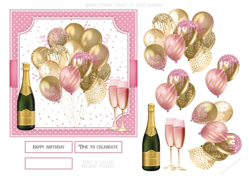 Celebration Balloons 6x6