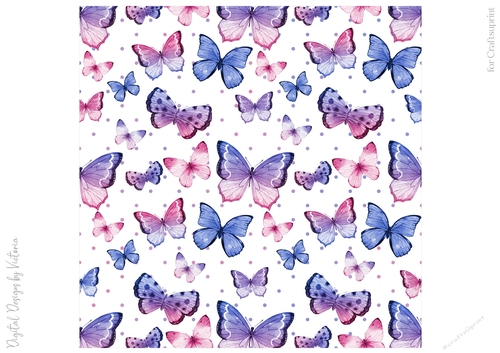 Sweet Butterflies 8x8 inch No1