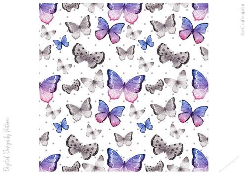 Sweet Butterflies 8x8 inch No2