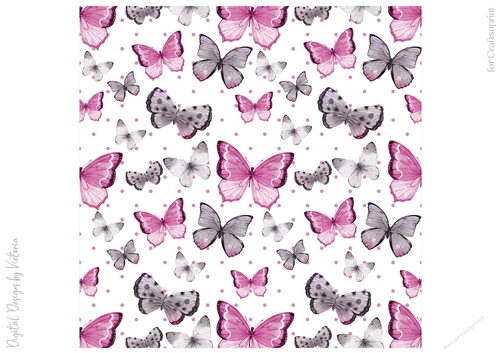 Sweet Butterflies 8x8 inch No4