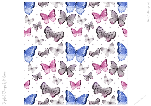 Sweet Butterflies 8x8 inch No5