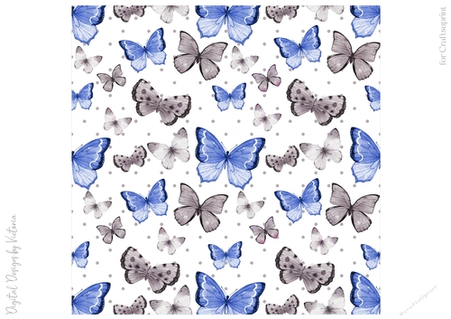 Sweet Butterflies 8x8 inch No6