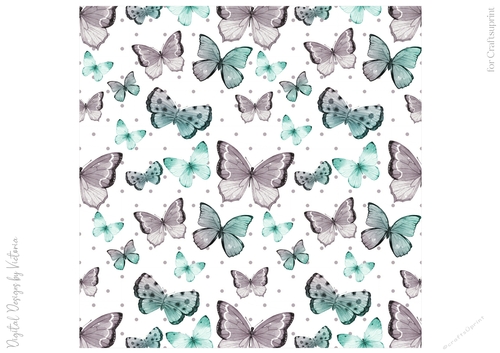 Sweet Butterflies 8x8 inch No8