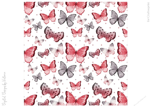 Sweet Butterflies 8x8 inch No9