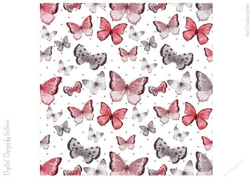 Sweet Butterflies 8x8 inch No10