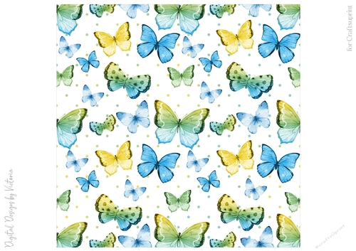 Sweet Butterflies 8x8 inch No11