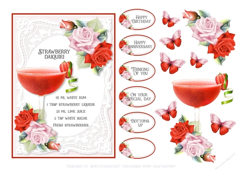 Strawberry Daiquiri Cocktail 
