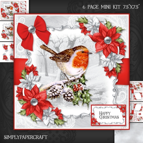 Robin and Poinsettias 5