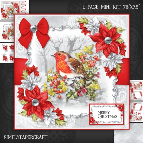 Robin and Poinsettias 6