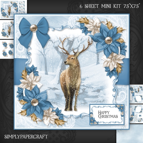 Deer and Poinsettias 1